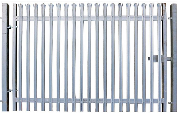 Trident-Palisade, die heißes Bad einzäunt, galvanisierte Ende mit Posten, Tore, Bolzen